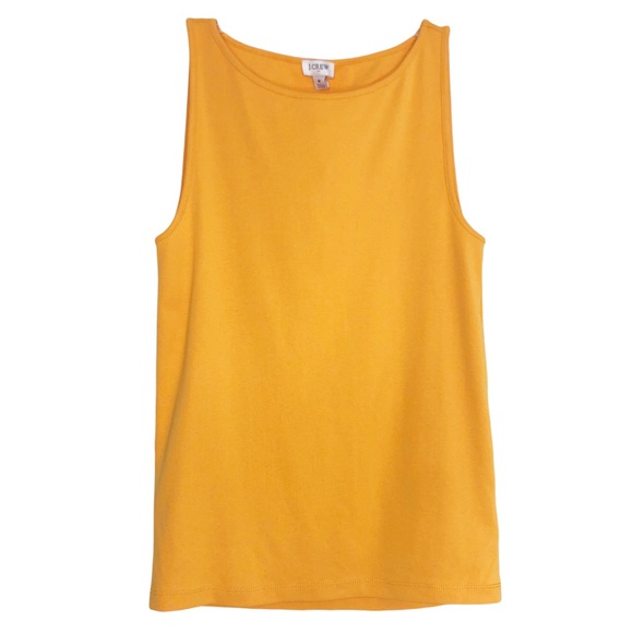J. Crew Tops - JCrew Basic Cotton Sleeveless Cotton Tank Top Modest Bright Classic